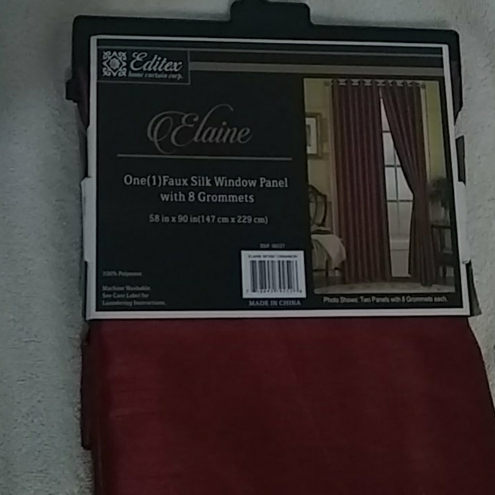 Cinnamon Faux Silk Window Panels
